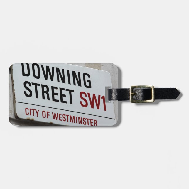 Downing Street Sign Gepäckanhänger (Vorderseite horizontal)