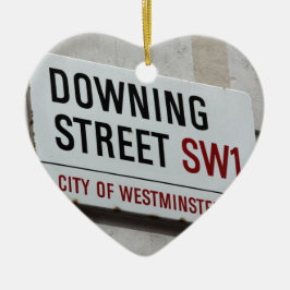 Downing Street Sign Keramik Ornament