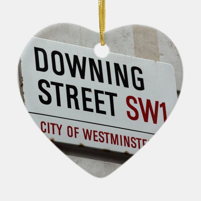 Downing Street Sign Keramik Ornament (Vorne)