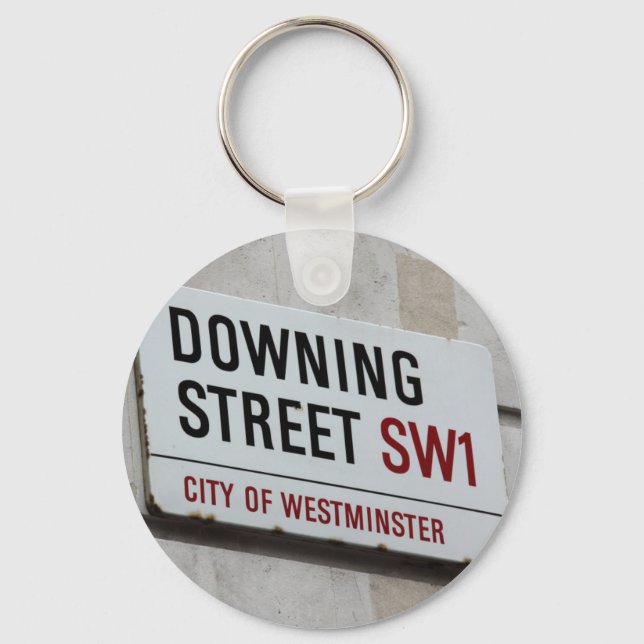 Downing Street Sign Schlüsselanhänger (Vorderseite)