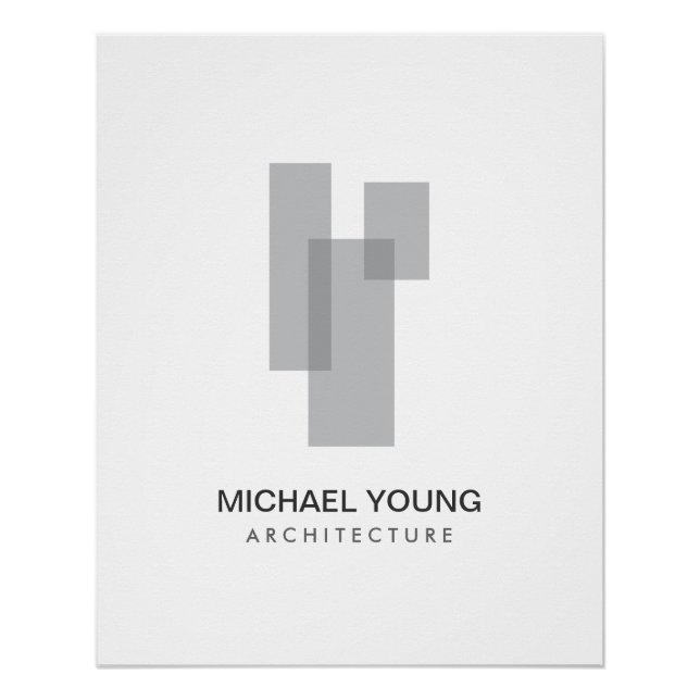 Download des Logos für moderne architektonische Bl Poster (Vorderseite)