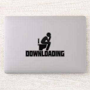 Download - Funny Toilet Kackend Aufkleber