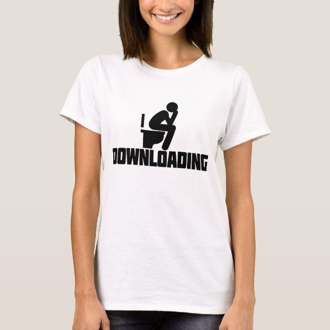 Download - Funny Toilet Kackend T-Shirt (Vorderseite)