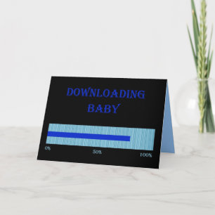 DOWNLOADING-BABY - BABYPARTY-EINLADUNGS-KARTE EINLADUNG