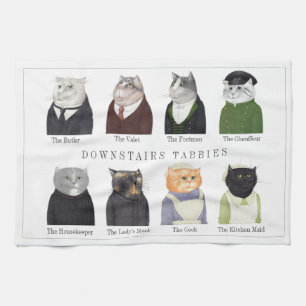 DOWNSTAIRS TABBIES Küche Geschirr Handtuch