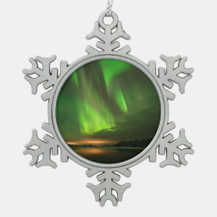 Downstream Aurora Schneeflocken Zinn-Ornament