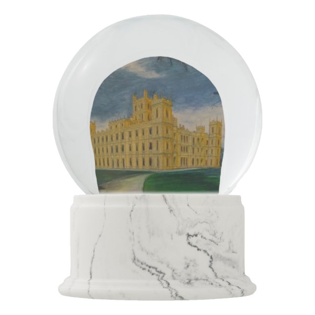 Downton Abtei - Highclere Schloss Schneekugel (Vorderseite)