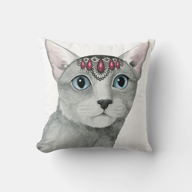 Downton Cat | Bejewelen Kissen (Vorderseite)