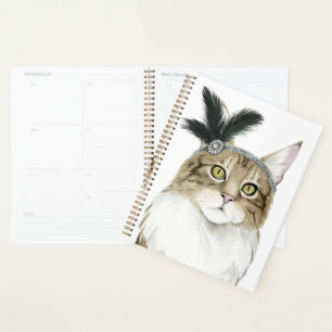 Downton Cat   Mit Federn verziert Planer