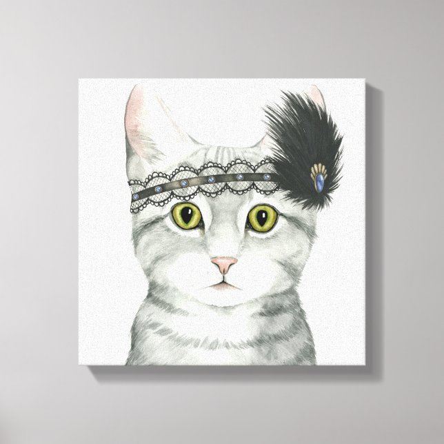 Downton Cat | mit Spitze geschweißt Leinwanddruck (Vorderseite)