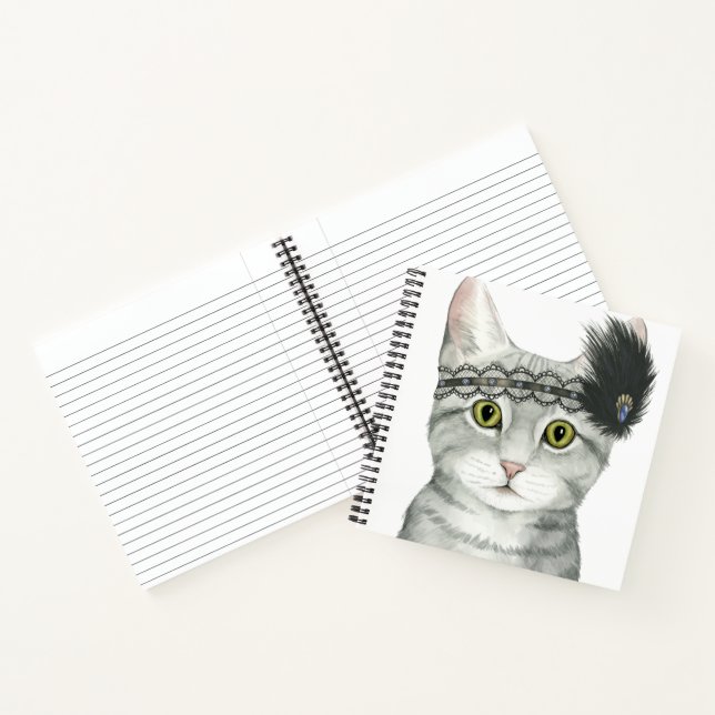Downton Cat | mit Spitze geschweißt Notizbuch (Innenseite)