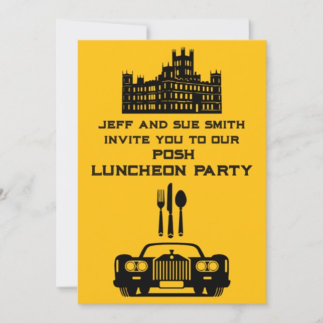 Downton Themed Luncheon Party Einladung (Vorderseite)
