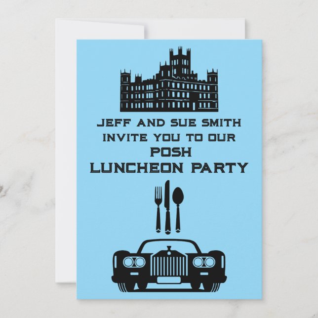 Downton Themed Luncheon Party Einladung (Vorderseite)
