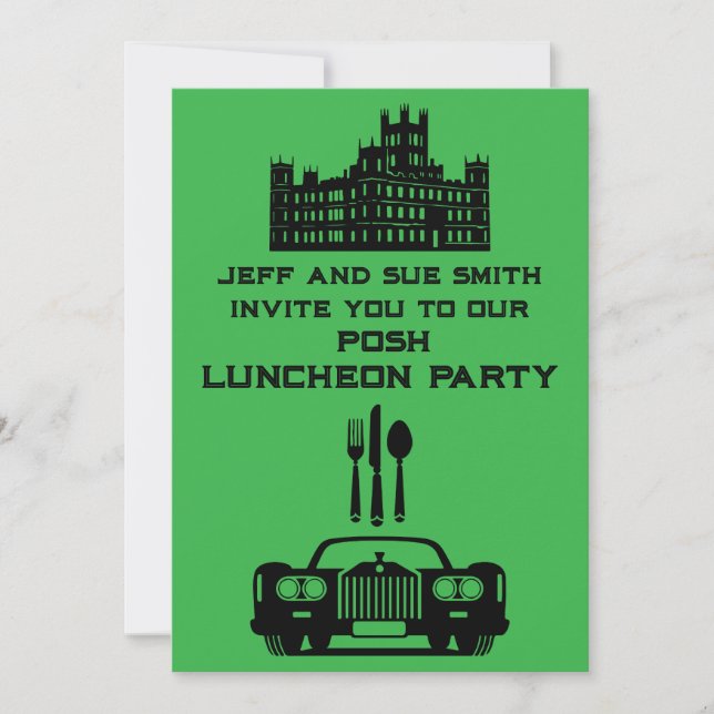 Downton Themed Luncheon Party Einladung (Vorderseite)