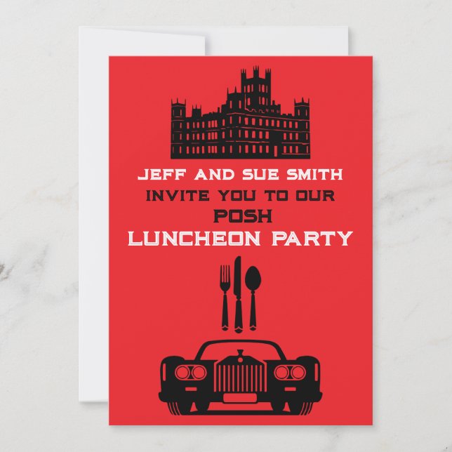 Downton Themed Luncheon Party Einladung (Vorderseite)