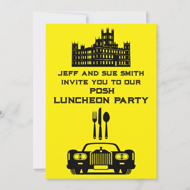 Downton Themed Luncheon Party Einladung (Vorderseite)