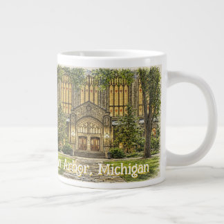 Downtown Ann Arbor, Michigan im handgezeichneten S Jumbo-Tasse