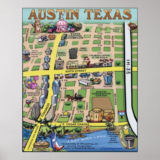 Downtown Austin Texas Poster (Vorne)