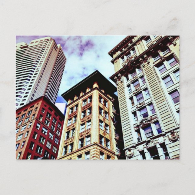 Downtown Boston Postkarte (Vorderseite)