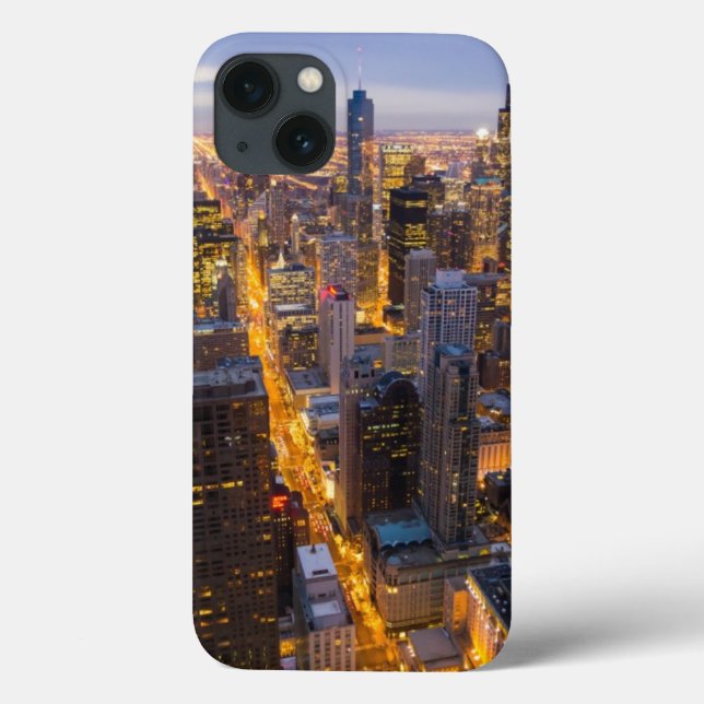 Downtown Chicago skyline at dusk Case-Mate iPhone Hülle (Rückseite)