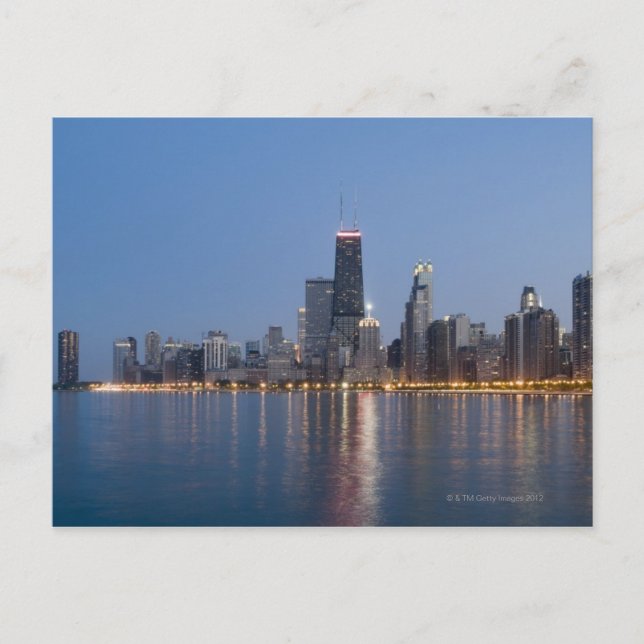 Downtown Chicago Skyline Postkarte (Vorderseite)