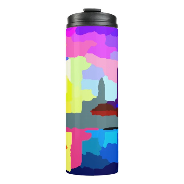 Downtown Cleveland Ohio Lakefront Skyline Thermosbecher (Vorderseite)