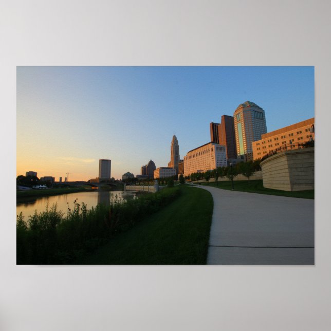 Downtown Columbus, Ohio at Sunset Poster (Vorne)
