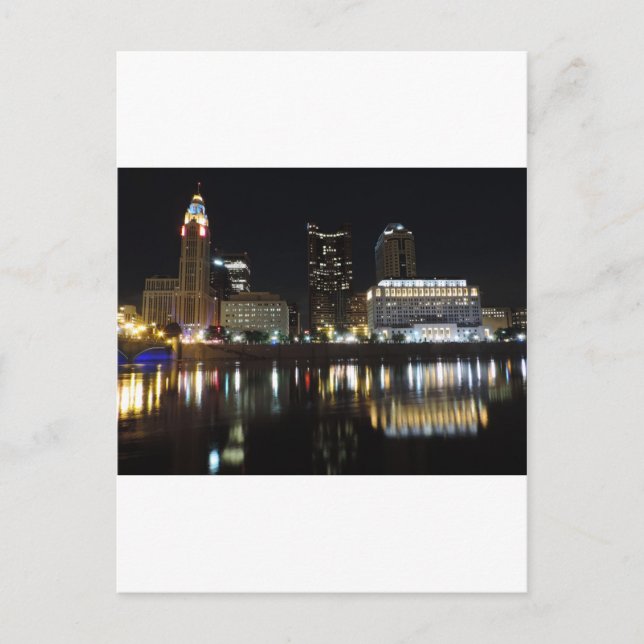 Downtown Columbus Skyline Postkarte (Vorderseite)