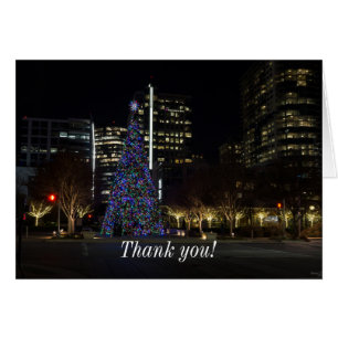 Downtown Dallas Christmas Dankeschön-Karte
