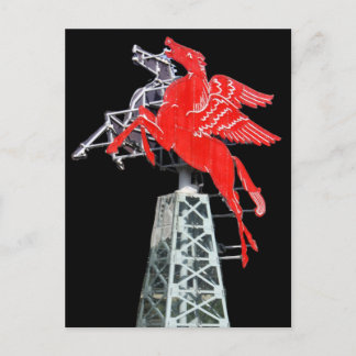Downtown Dallas Pegasus Neon - Schild Postkarte
