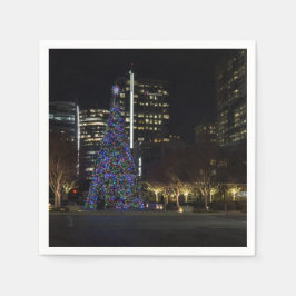 Downtown Dallas Weihnachten Serviette