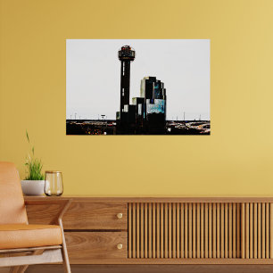 Downtown Dallas Wiedersehen City Fotoposter Poster