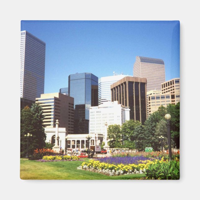 Downtown Denver Souvenir Magnet (Vorne)