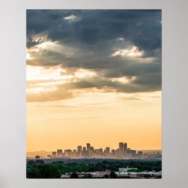 Downtown Denver // Sunset Skyline Poster (Vorne)