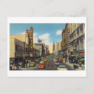 Downtown Denver Vintage Travel Postkarte