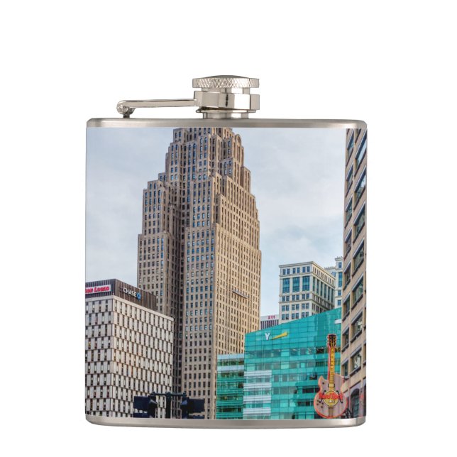 Downtown Detroit Flachmann (Vorderseite)