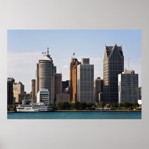 Downtown Detroit Poster