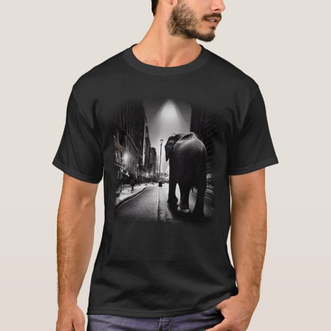 Downtown Elephant Basic Dark T - Shirt (Vorderseite)