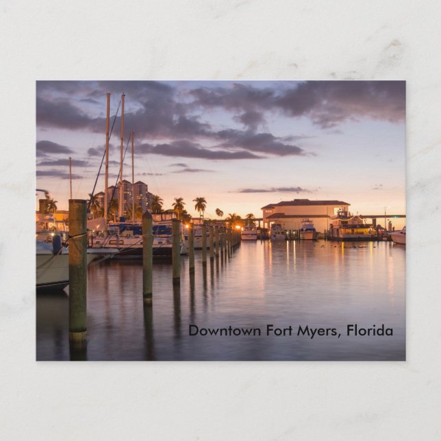 Downtown Fort Myers, Florida Postkarte (Vorderseite)