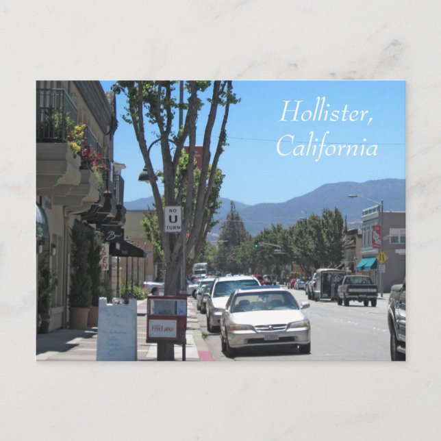 Downtown Hollister Postkarte (Vorderseite)