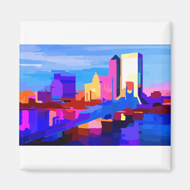 Downtown Jacksonville Florida Skyline Magnet (Vorne)