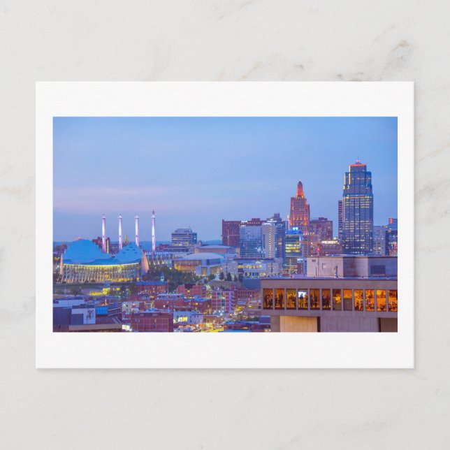 Downtown Kansas City, Missouri, Dusk Postkarte (Vorderseite)