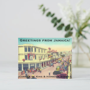 Downtown Kingston, Jamaica (Harbour Street), BWI Feiertagspostkarte