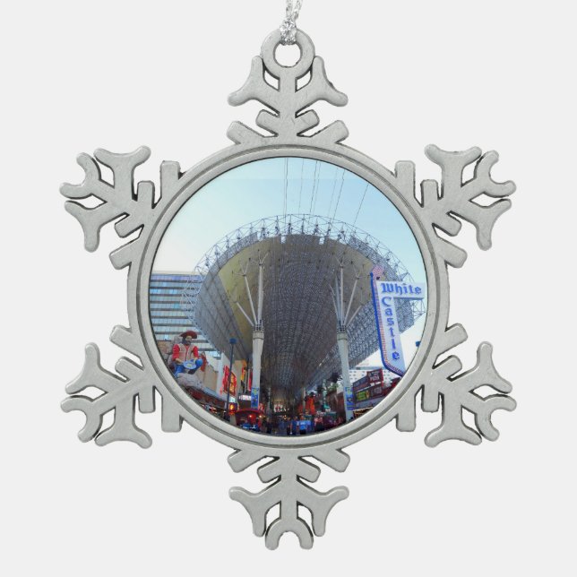 Downtown Las Vegas #1 Snowflake Ornament (Vorderseite)