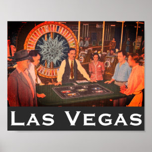 Downtown Las Vegas, Nevada Vintag Casino Poster
