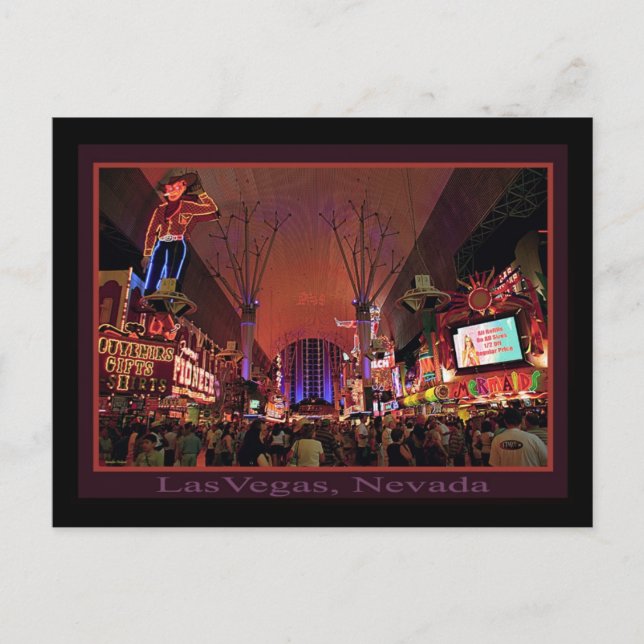 Downtown LasVegas Postkarte (Vorderseite)
