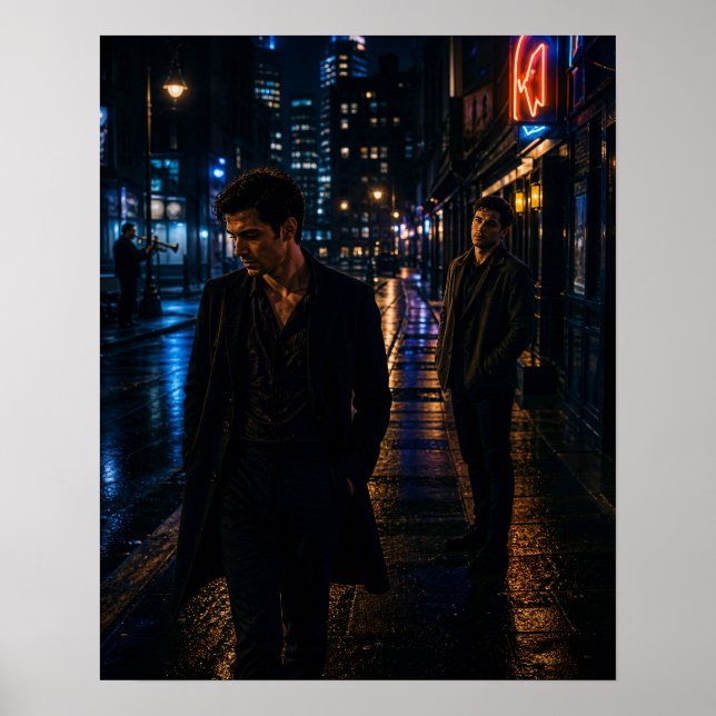 Downtown Lights | Gay Art Project Poster (Vorne)