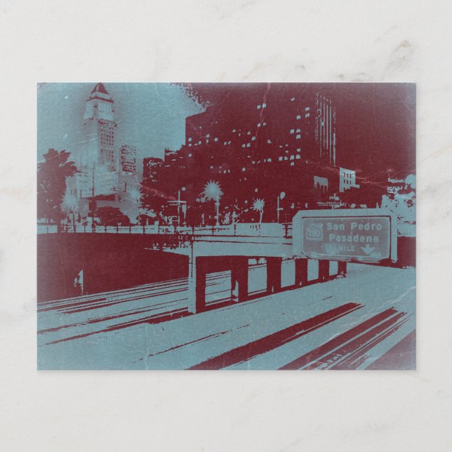 Downtown Los Angeles Postkarte (Vorderseite)