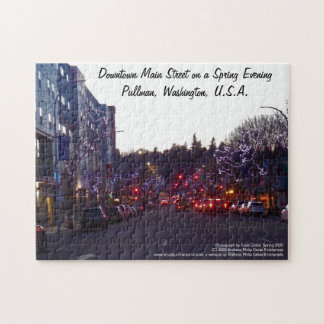 Downtown Main Street am Spring Abend, Pullman