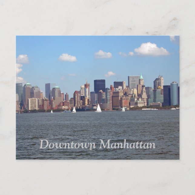 Downtown Manhattan Postkarte (Vorderseite)